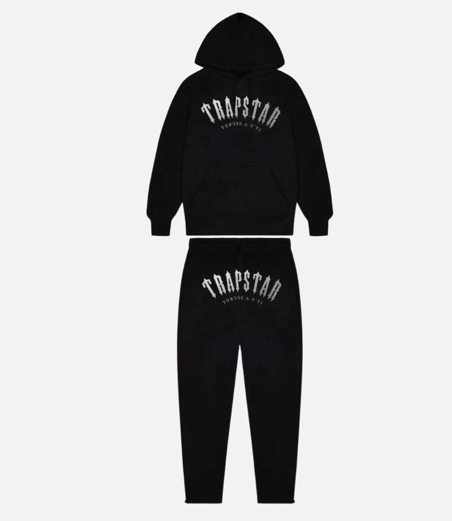 TRAPSTAR IRONGATE ARCH GEL TRACKSUIT - BLACK/WHITE