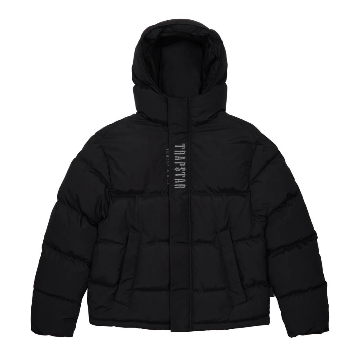 TRAPSTAR DECODED HOODED PUFFER 2.0 JACKET - BLACK