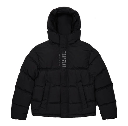 TRAPSTAR DECODED HOODED PUFFER 2.0 JACKET - BLACK