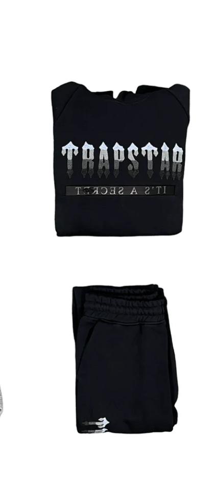 Trapstar shooters tracksuit blackout edition black/black