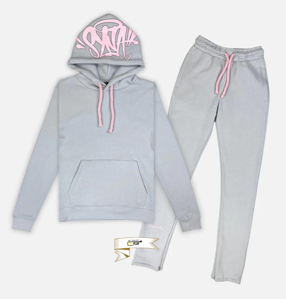 SYNA LOGO TRACKSUIT - GREY / PINK