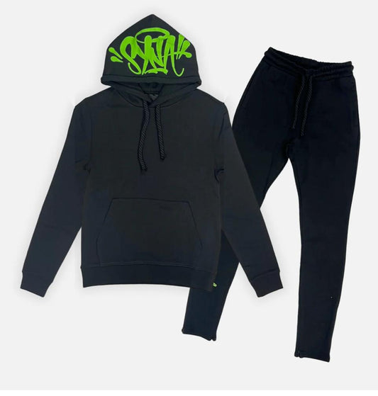 SYNA LOGO TRACKSUIT - BLACK / GREEN