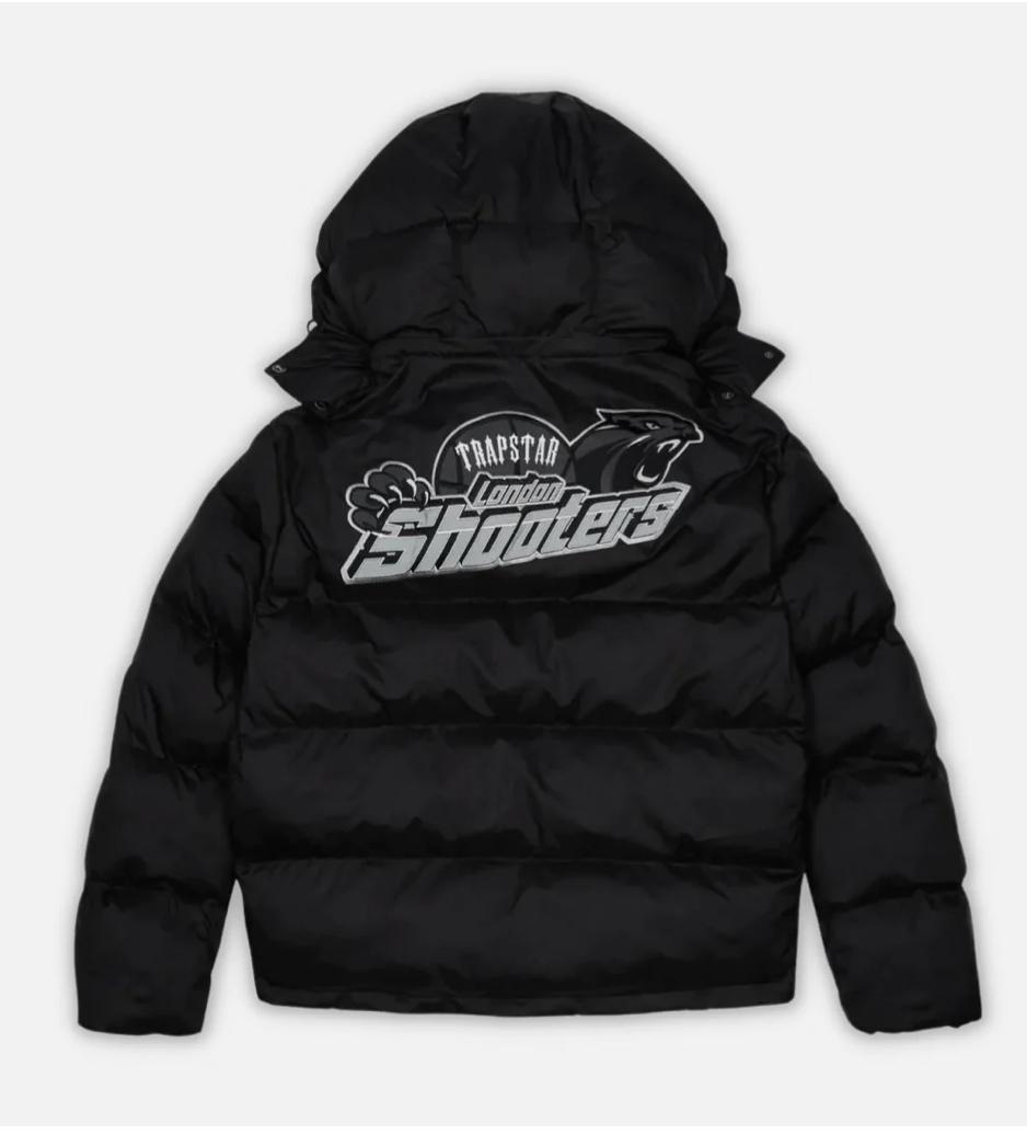 TRAPSTAR SHOOTERS HOODED PUFFER JACKET - BLACK / REFLECTIVE