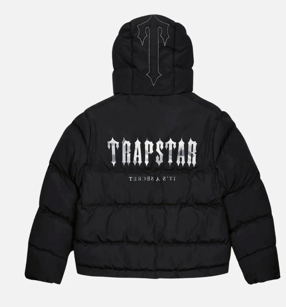 TRAPSTAR DECODED HOODED PUFFER 2.0 JACKET - BLACK/CAMO