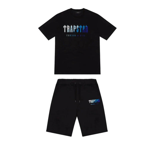 TRAPSTAR CHENILLE DECODED SHORTS SET - BLACK ICE FLAVOURS 2.0 EDITION