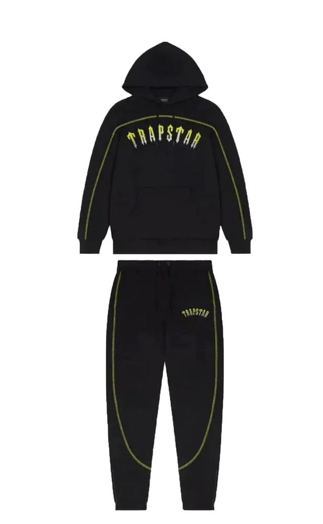 TRAPSTAR X CENTRAL CEE TRACKSUIT - BLACK/YELLOW