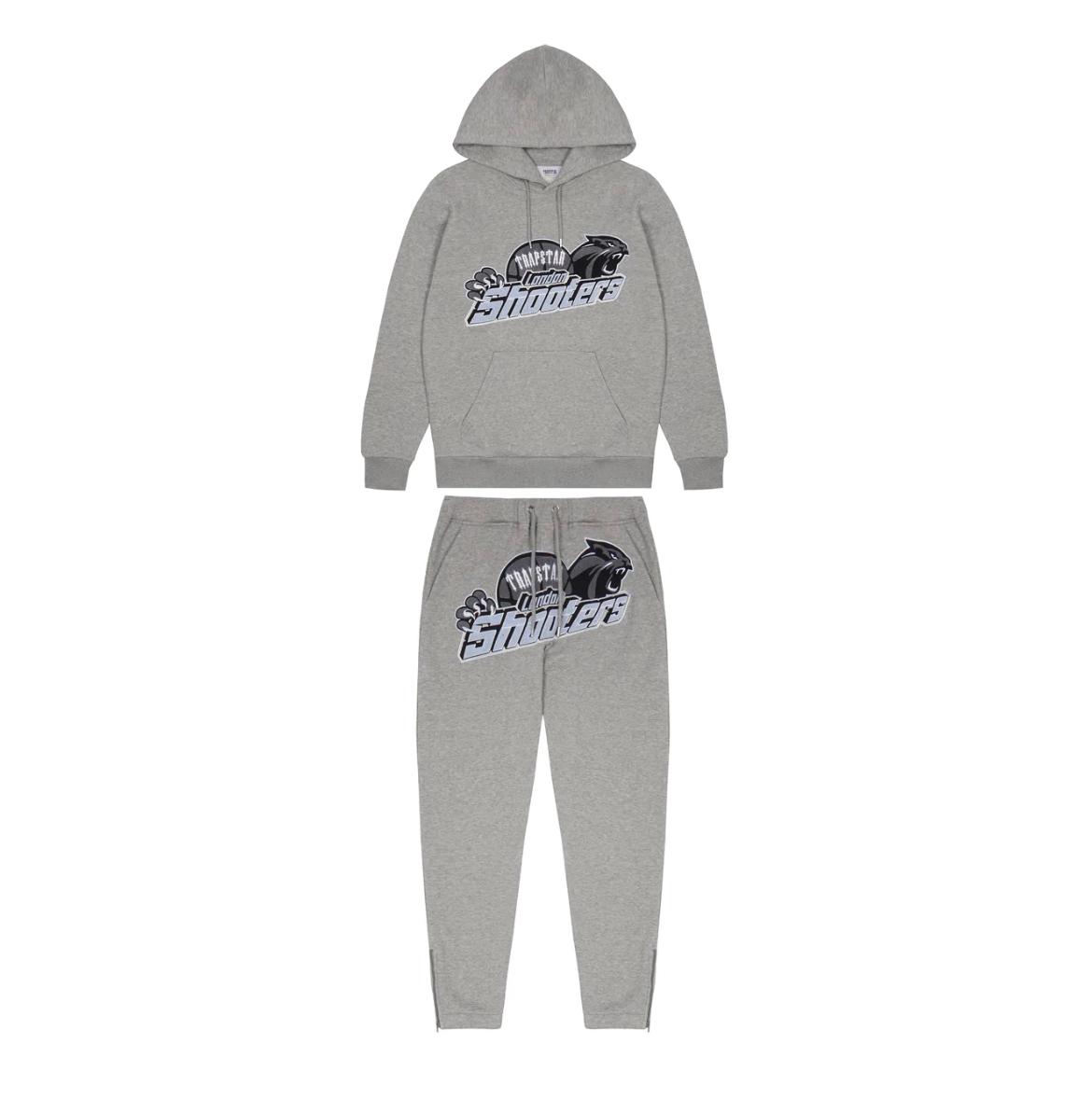 SHOOTERS HOODIE TRACKSUIT - GREY/SKY BLUE